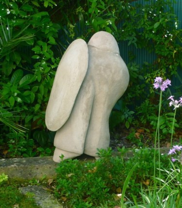 Sculptuur getiteld "crainte et défense" door Wolf Thiele, Origineel Kunstwerk, Beton