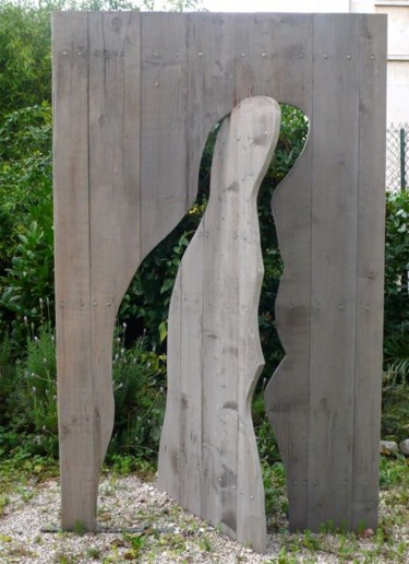 Sculpture intitulée "Le marin enfile son…" par Wolf Thiele, Œuvre d'art originale, Bois