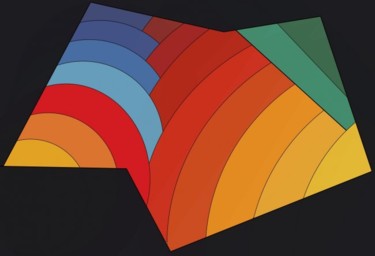 Arte digital titulada "Arcs colorés - farb…" por Wolf Thiele, Obra de arte original, Trabajo Digital 2D