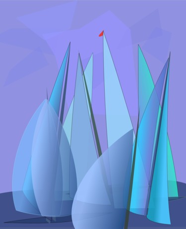 Arts numériques intitulée "Sailing Regatta 2 M…" par Wolf Thiele, Œuvre d'art originale