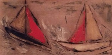 Pintura titulada "Tableau toile coton…" por M.Woloszyn, Obra de arte original, Acrílico