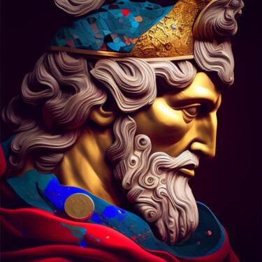 Arts numériques intitulée "Zeus" par Wonder Art, Œuvre d'art originale, Peinture numérique