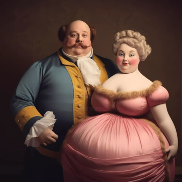 Artes digitais intitulada "Mr and Mrs Doll" por Wonder Art, Obras de arte originais, Trabalho Digital 2D