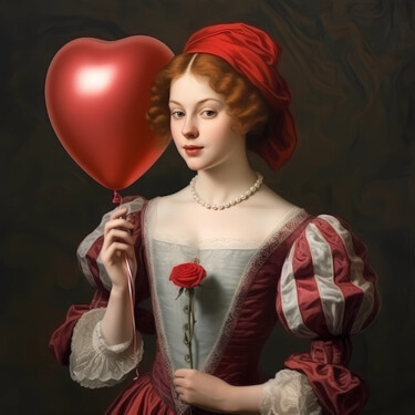 Artes digitais intitulada "Saint Valentine" por Wonder Art, Obras de arte originais, Trabalho Digital 2D