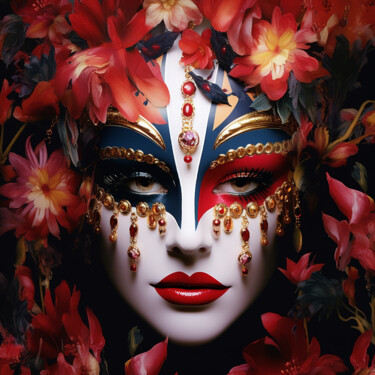 Digital Arts titled "She mask" by Wonder Art, Original Artwork, 2D Digital Work