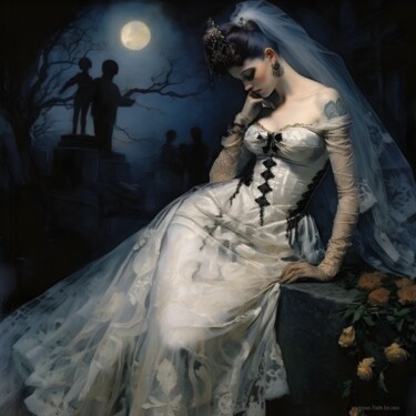 Arte digitale intitolato "Sposa cadavere" da Wonder Art, Opera d'arte originale, Lavoro digitale 2D
