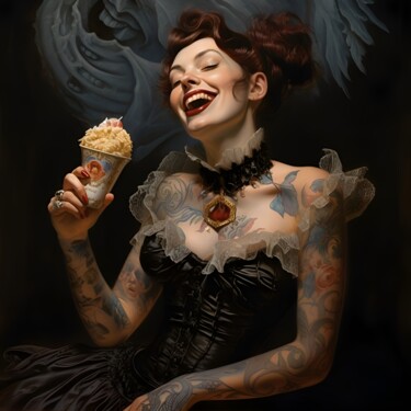 Digital Arts titled "Ice cream mood" by Wonder Art, Original Artwork, 2D Digital Work