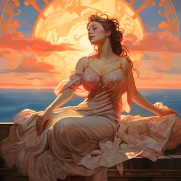 Digital Arts titled "Sunset karma" by Wonder Art, Original Artwork, 2D Digital Work