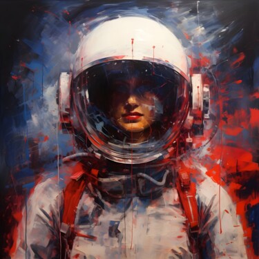 Arts numériques intitulée "Mrs Astronaut" par Wonder Art, Œuvre d'art originale, Travail numérique 2D