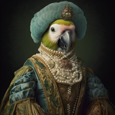 Arte digital titulada "Parrot Countess" por Wonder Art, Obra de arte original, Trabajo Digital 2D
