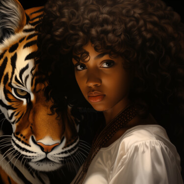Digital Arts titled "Tigris anima" by Wonder Art, Original Artwork, 2D Digital Work