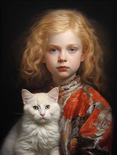 Digital Arts titled "Amicus Feline" by Wonder Art, Original Artwork, 2D Digital Work