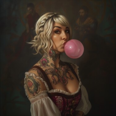 Digital Arts titled "Bubble Mood" by Wonder Art, Original Artwork, Digital Painting