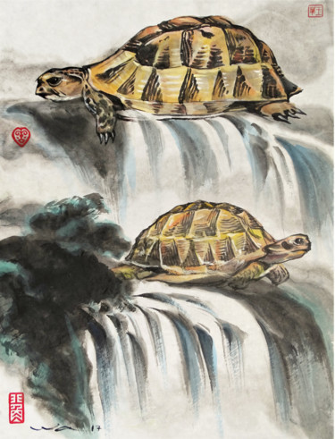 「Métamorphose n°2」というタイトルの絵画 Wa Wongによって, オリジナルのアートワーク, インク