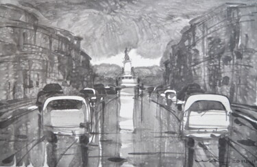 République Peinture intitulée "République" par Wong Wa, Œuvre d'art originale, Encre