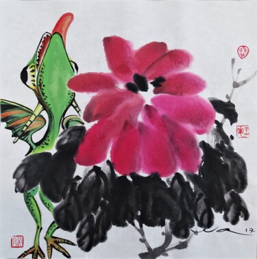 Peinture intitulée "Couleurs du Mexique…" par Wa Wong, Œuvre d'art originale, Encre