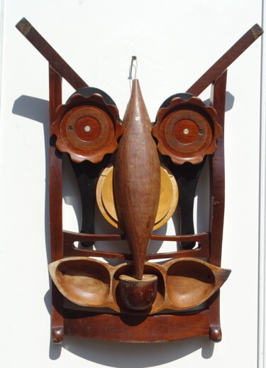 Sculpture titled "Démon 6" by Wa Wong, Original Artwork, Wood