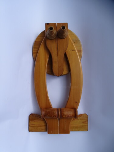 Sculpture titled "Démon 7" by Wa Wong, Original Artwork, Wood