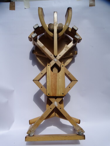 Sculpture titled "Démon 10" by Wa Wong, Original Artwork, Wood