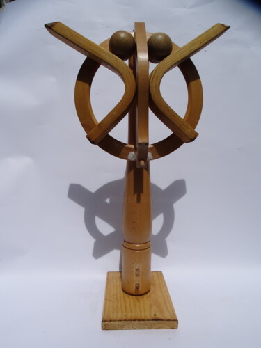 Sculpture titled "Démon 16" by Wa Wong, Original Artwork, Wood