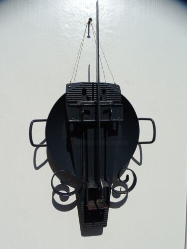 Sculpture titled "Diable 15" by Wa Wong, Original Artwork, Metals