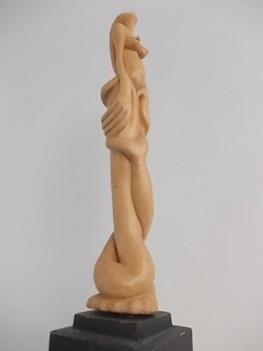 Sculpture titled "KİBELE-2" by Hasan Canel, Original Artwork, Wood