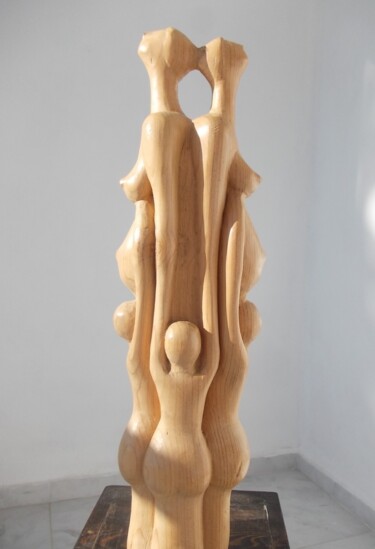 Sculpture titled "kibele-5" by Hasan Canel, Original Artwork, Wood