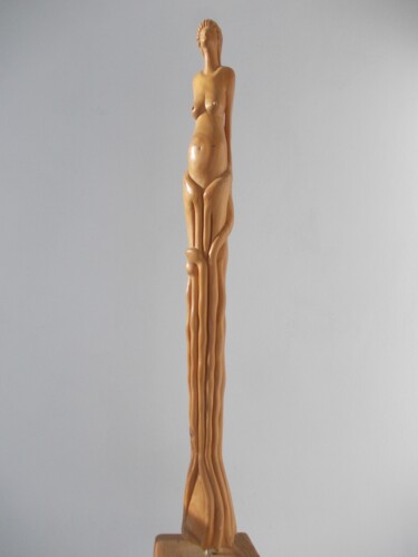 Skulptur mit dem Titel "KİBELE-6" von Hasan Canel, Original-Kunstwerk, Holz