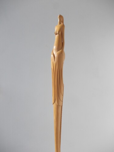 Скульптура под названием "KİBELE-7" - Hasan Canel, Подлинное произведение искусства, Дерево