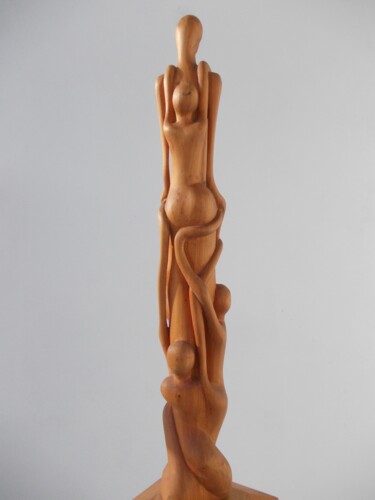 Sculptuur getiteld "KİBELE-8" door Hasan Canel, Origineel Kunstwerk, Hout