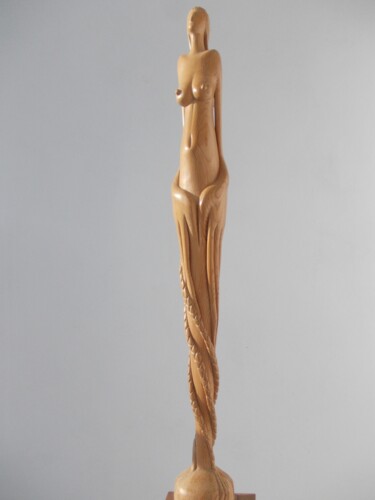 Скульптура под названием "KİBELE-9" - Hasan Canel, Подлинное произведение искусства, Дерево