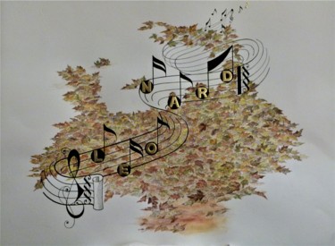 Tekening getiteld "Léonard" door Lynn Vaillancourt, Origineel Kunstwerk, Aquarel