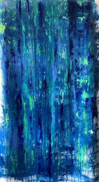 Pittura intitolato "Waterfall" da Alexandra Shatokhina, Opera d'arte originale, Olio