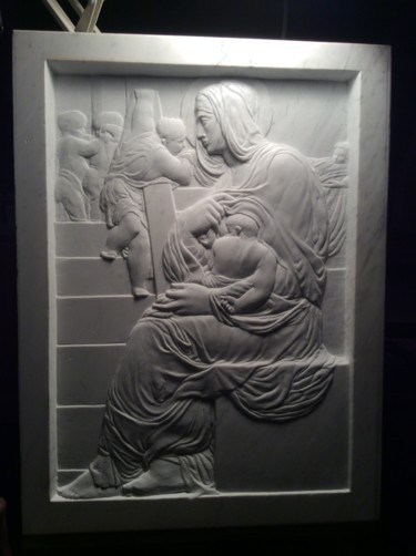 Sculpture titled "Madonna" by Wojciech Pietranik, Original Artwork, Stone