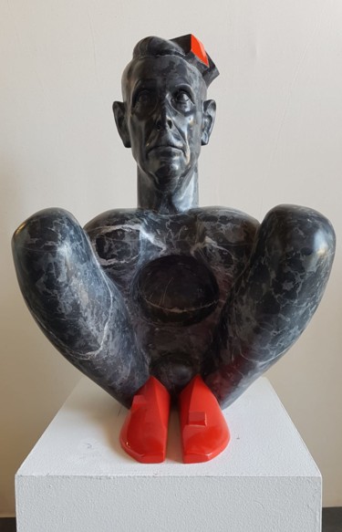Sculptuur getiteld "Red Shoes" door Wojciech Pietranik, Origineel Kunstwerk, Steen