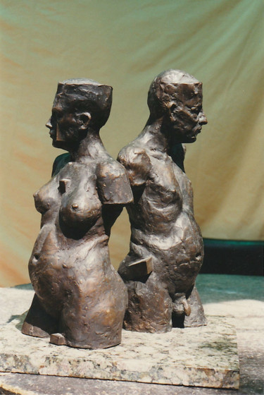 Скульптура под названием "Queen & King" - Wojciech Pietranik, Подлинное произведение искусства, Металлы