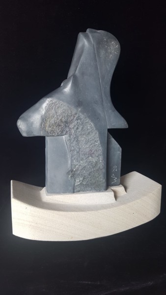 Sculpture titled "Rock Me Gently" by Wojciech Pietranik, Original Artwork, Stone