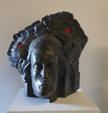 Skulptur mit dem Titel "VIENNA 1907" von Wojciech Pietranik, Original-Kunstwerk, Stein