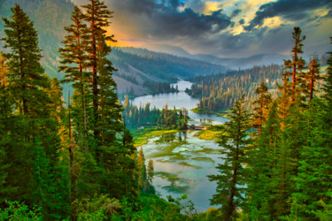 Photography titled "Upper Twin Lakes" by Patrick O'Brien, Original Artwork, Digital Photography