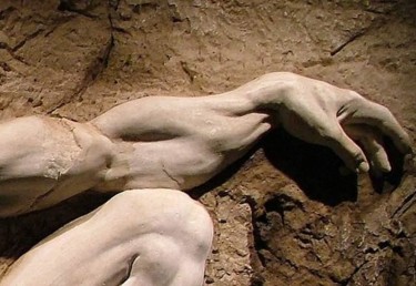 Sculpture titled "A Michelangelo Trib…" by Mayta Pasa & Alvaro Berti Wall Sculptures, Original Artwork