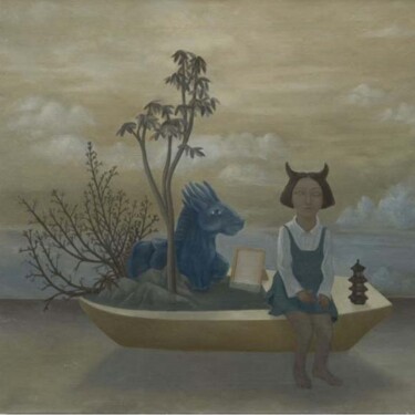 Pintura titulada "Garden" por Wu Zhi, Obra de arte original, Acuarela Montado en Panel de madera