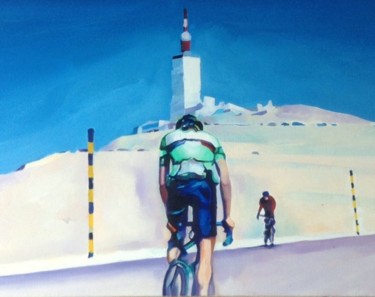 Peinture intitulée "Les cyclistes du Ve…" par Wuillaume, Œuvre d'art originale