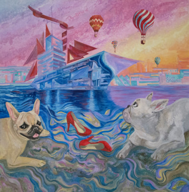 Painting titled "Финский залив" by Ursula Chesterfield, Original Artwork, Acrylic
