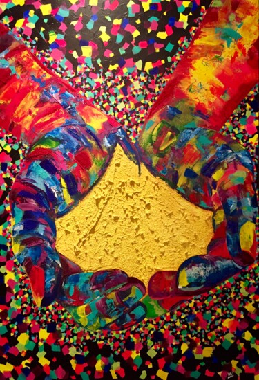 Картина под названием "Time To Change" - Xale, Подлинное произведение искусства, Акрил Установлен на Деревянная рама для нос…