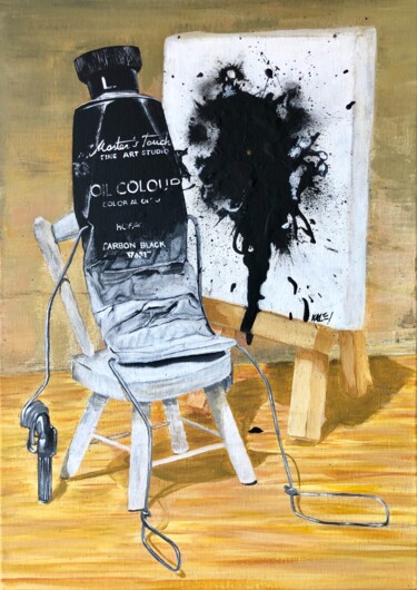 Malerei mit dem Titel "Se tuer à la Tache" von Xale, Original-Kunstwerk, Acryl