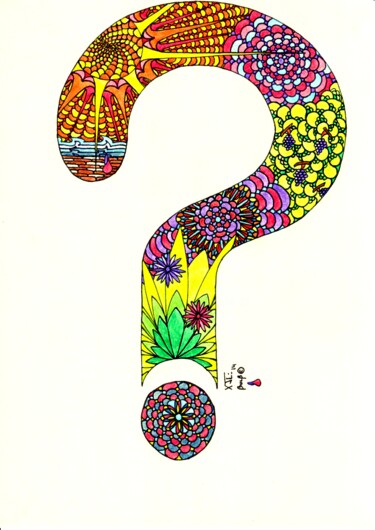 Dessin intitulée "Point d'interrogati…" par Xale, Œuvre d'art originale, Crayon