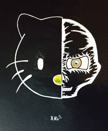 Drawing titled "Kitty BulB" by Xale, Original Artwork, Pencil