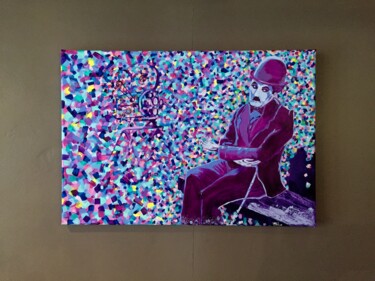 Painting titled "Série "Pixels" : Se…" by Xale, Original Artwork, Acrylic Mounted on Wood Stretcher frame