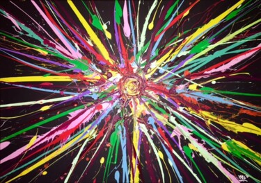 Peinture intitulée "Neurone" par Xale, Œuvre d'art originale, Acrylique