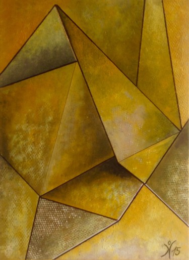 Pittura intitolato "Origami" da Xavier Descamps, Opera d'arte originale, Acrilico